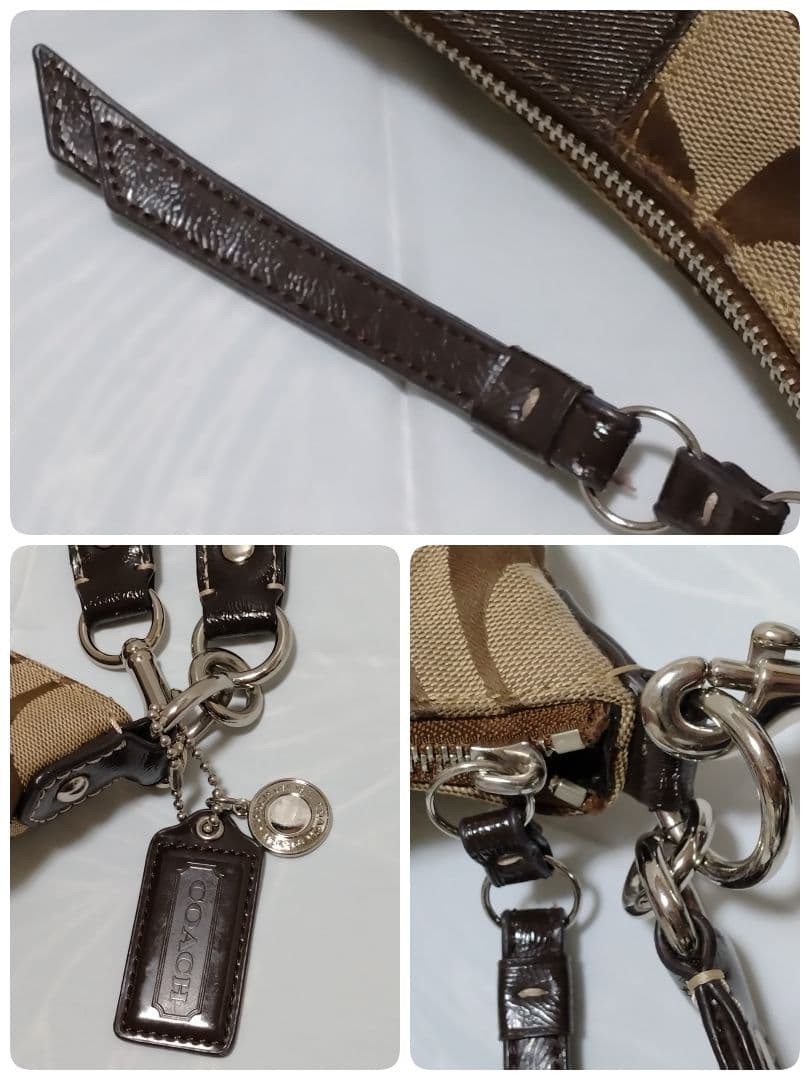 Excellent Condition COACH Signature 2way Shoulder Bag F19218 28a