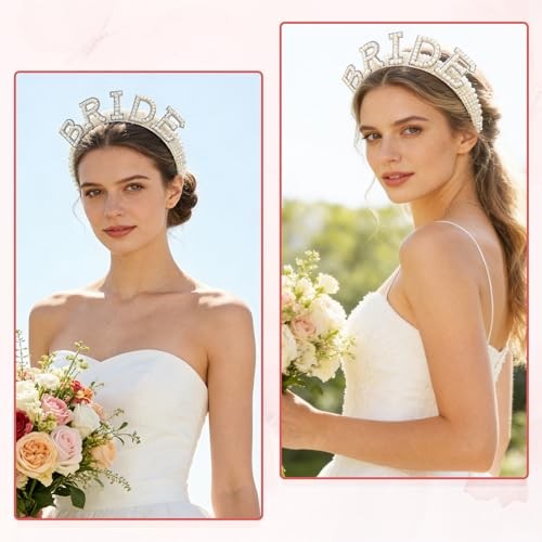 Elegant Pearl Bride Headband Bride To Be Headband with Exquisite Pearls Bridal