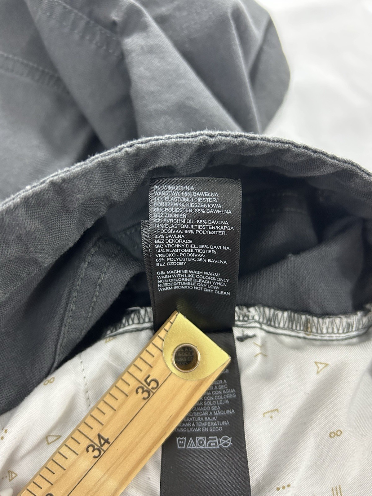 The North Face Mens Jeans 36×30 Regular Fit Straight Charcoal Gray Wash Logo