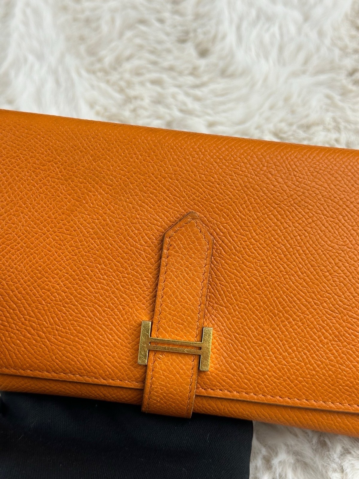 Hermes Pre-Owned Authentic Long Wallet Length 17 cm, width 1 cm, height 9 cm