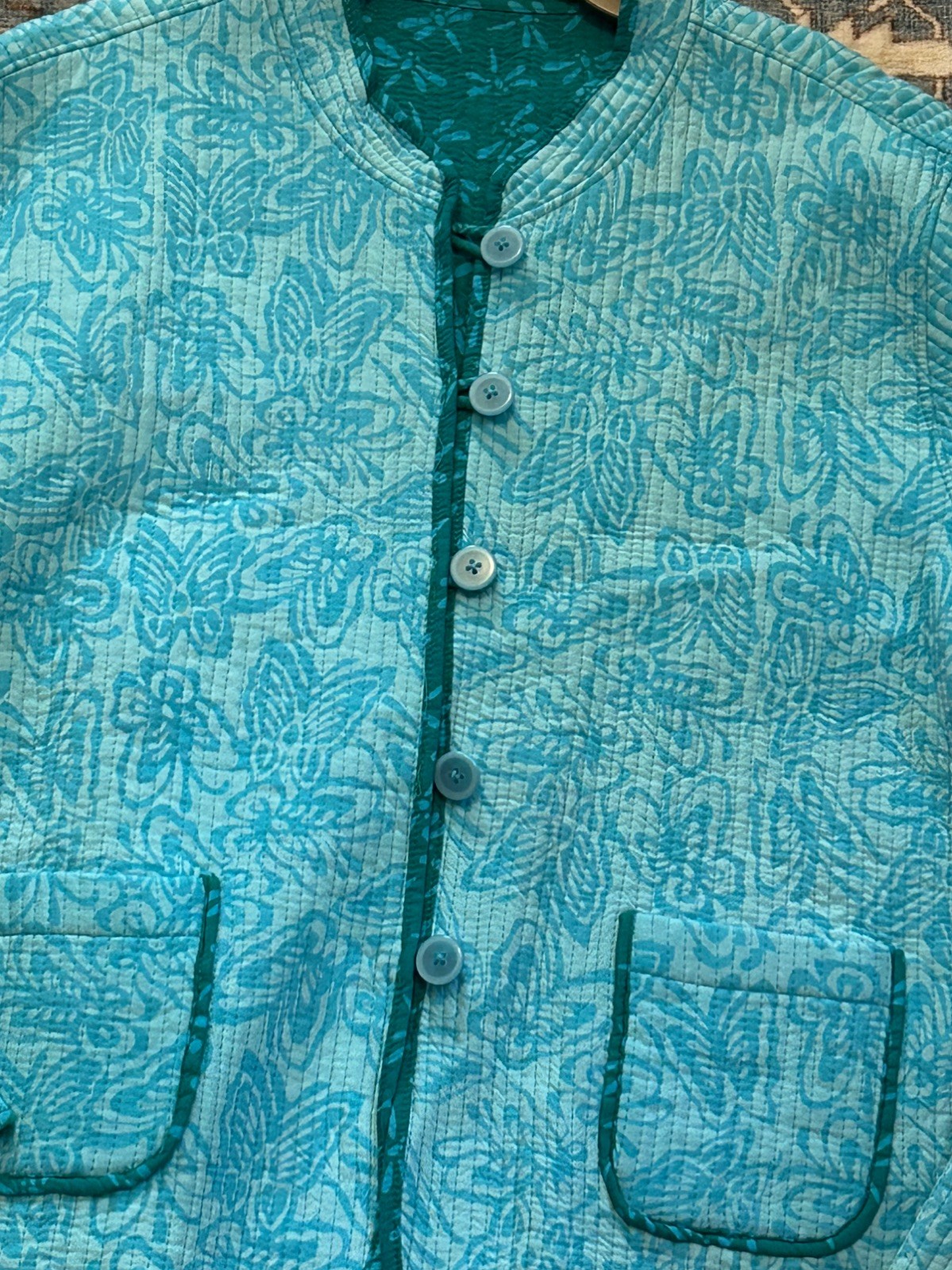Casual Studio Reversible Quilted Jacket Women’s Size Large EUC