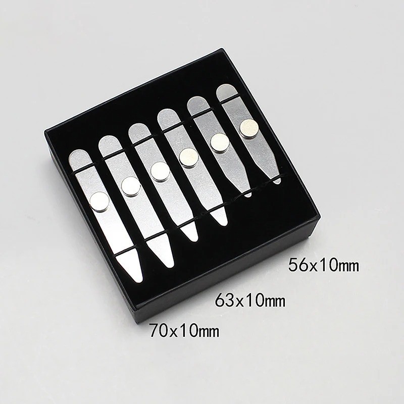 Stainless Steel Collar Stays Set 3 Sizes Shirt Collar Stiffeners Metal Support