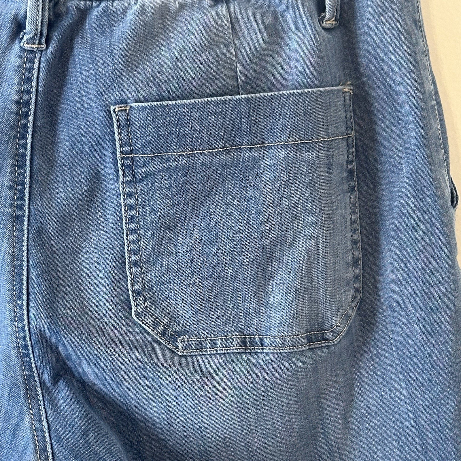 Judy Blue Womens High Waist Drawstring Jogger Straight Leg Jeans Size 15 30