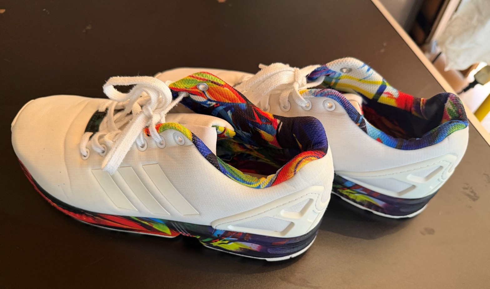 Adidas ZX Flux AF6325, floral sole, torsion, mint condition, white, size 44.5, RARE!