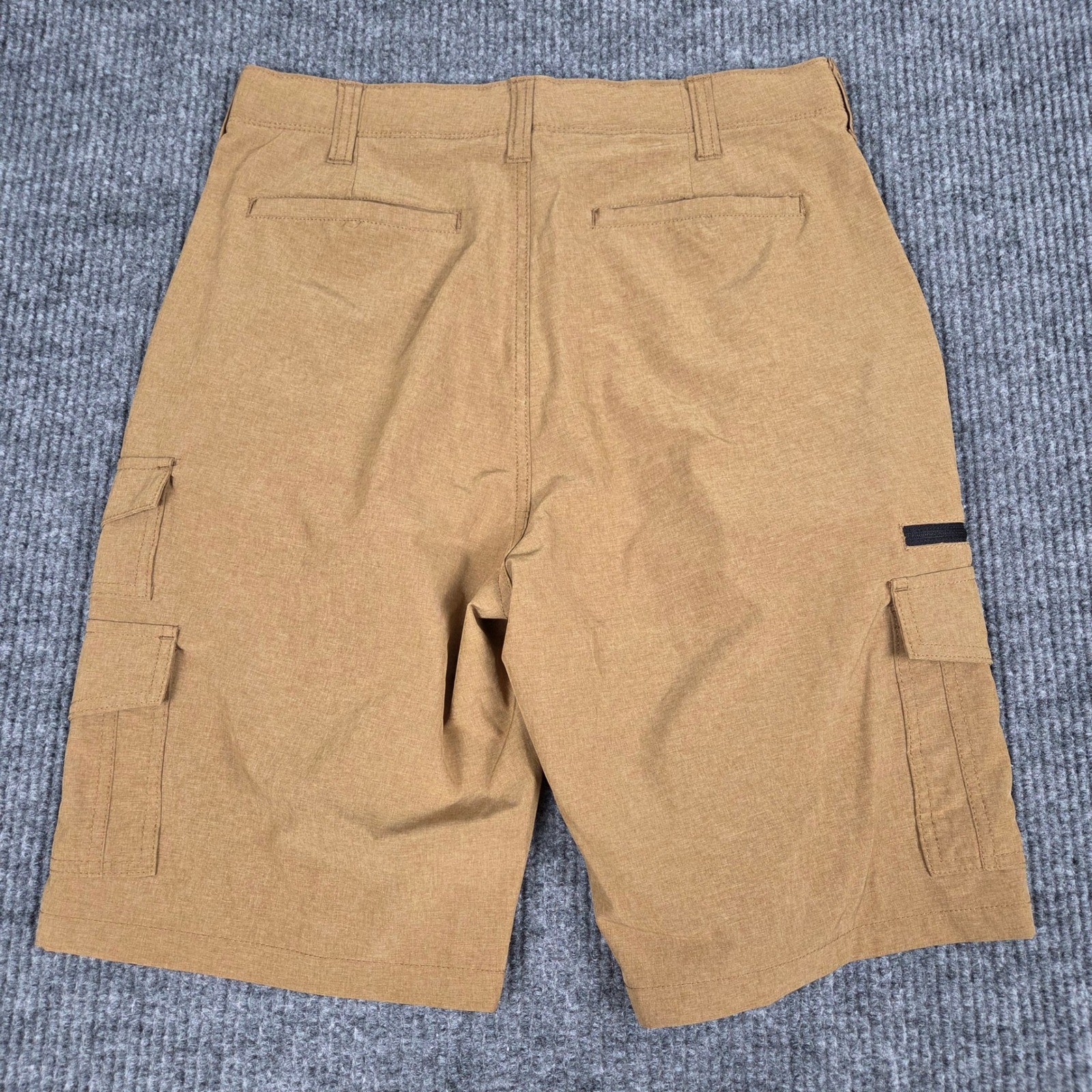 Iron Co Mens Hybrid Cargo Shorts Brown Stretch Quick Dry Hiking Size 32 26843