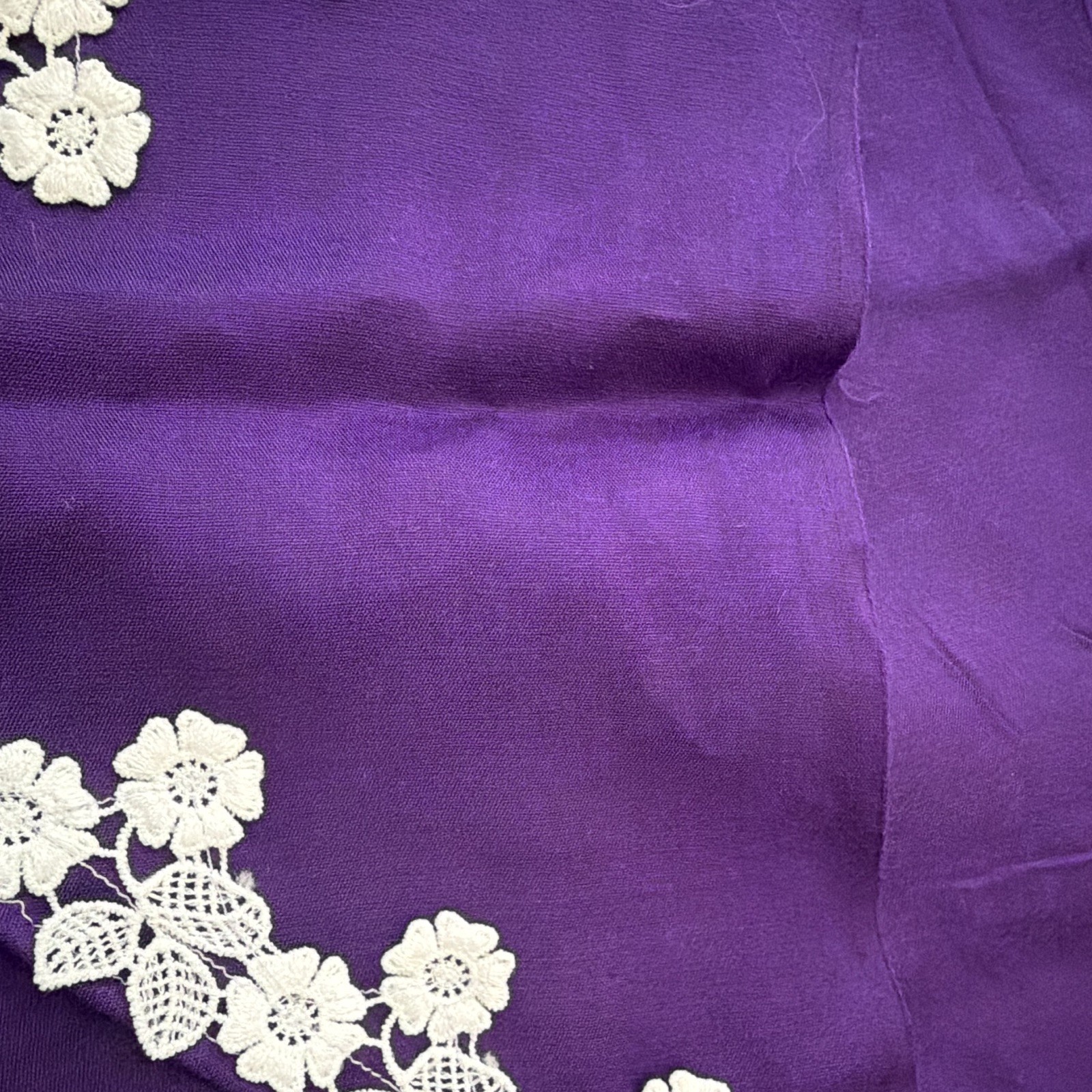Small Dog Under 13 lbs Purple with white floral Lace Scarf – tailored by seller
