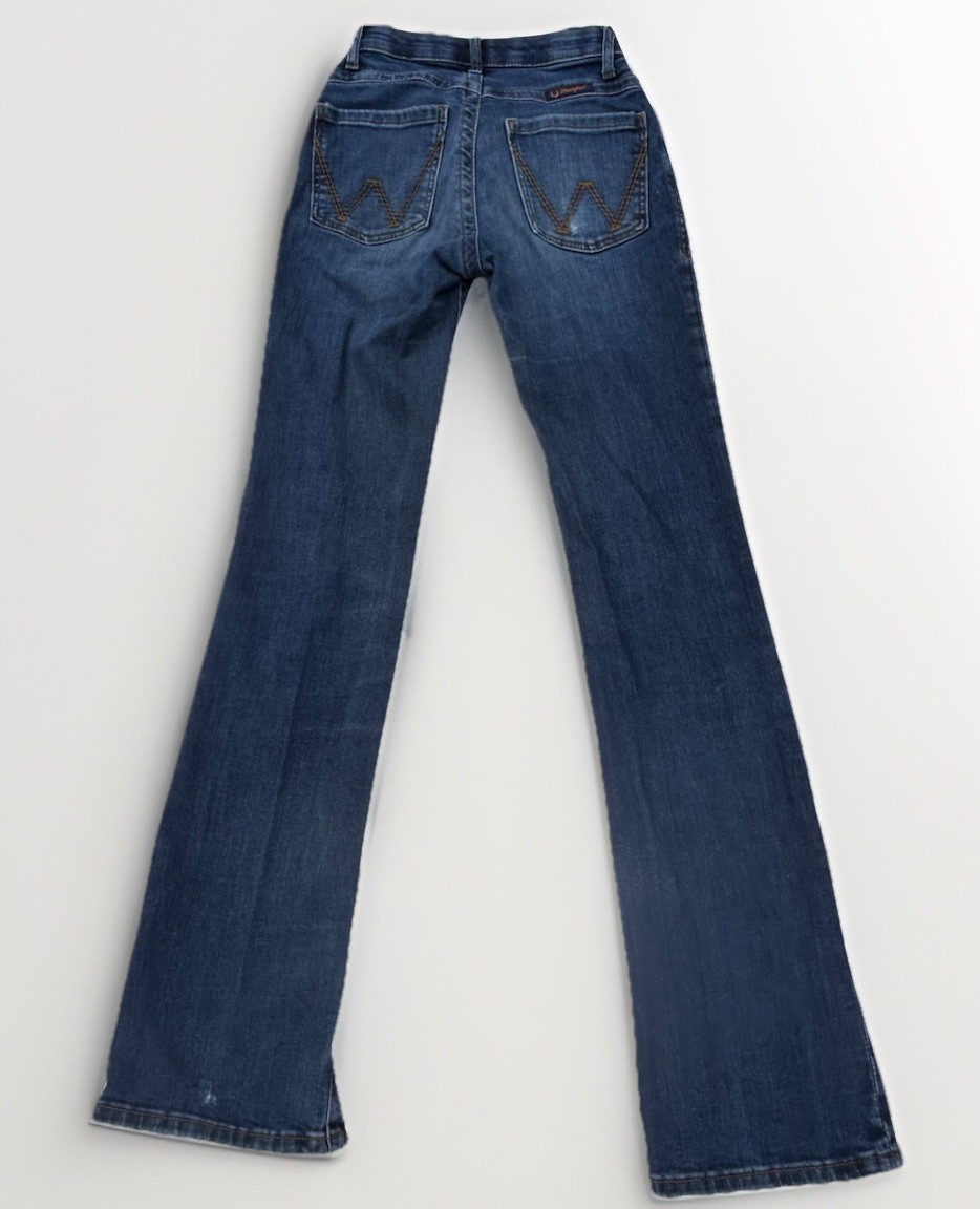 Wrangler Willow Ultimate Riding Jeans Womens 1×34 Bootcut Stretch Denim