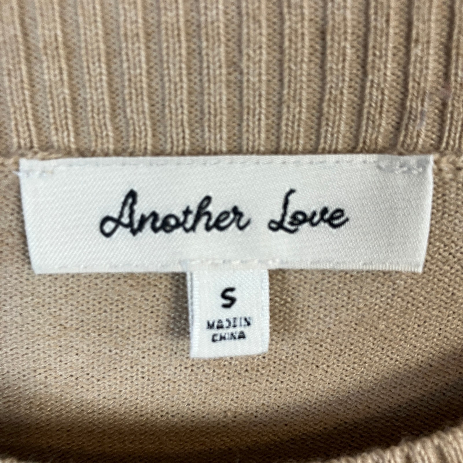 Another Love Women’s Maritza Cropped Pullover Sweater Size S Buckwheat NWT