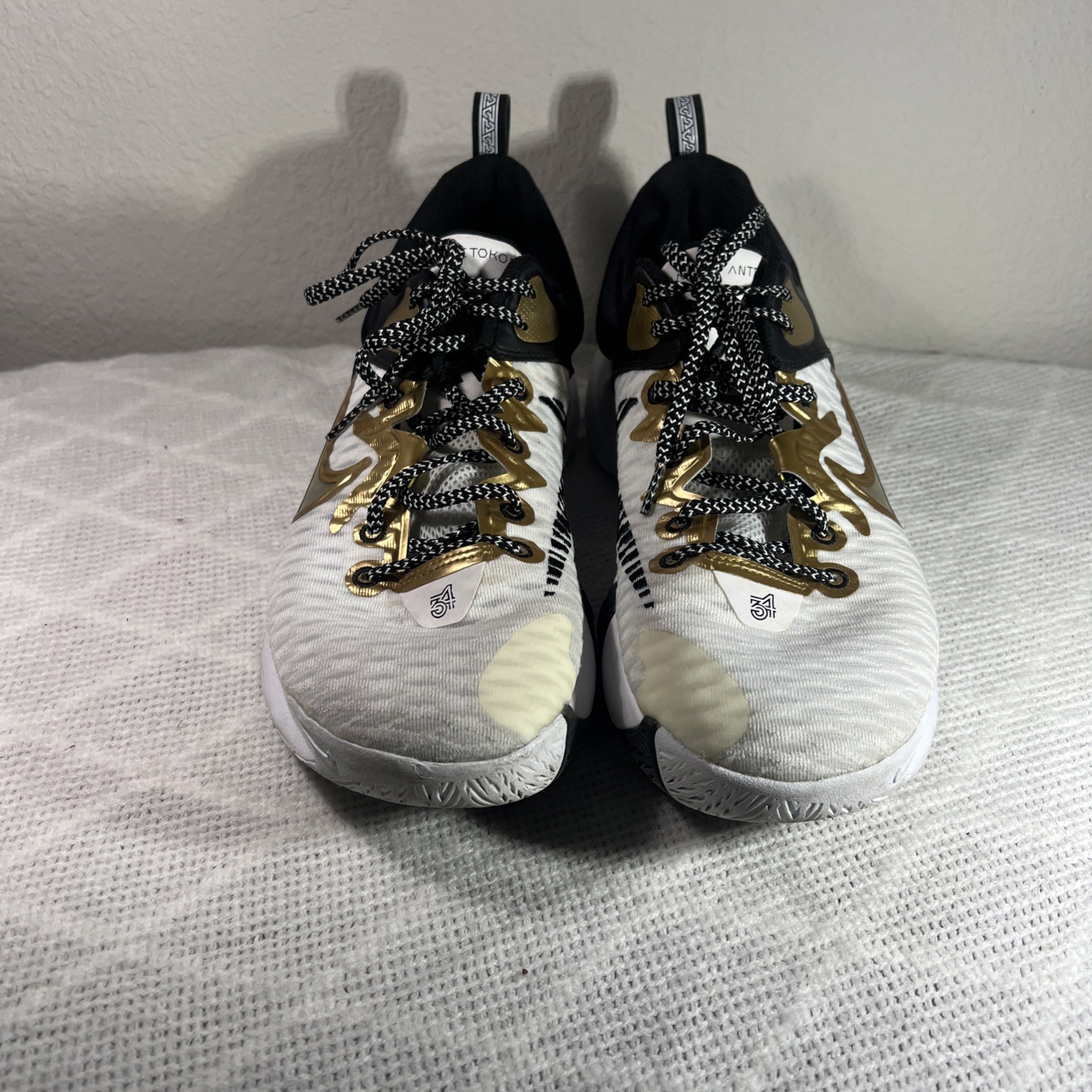 Nike Men’s Giannis Immortality Championship CZ4099-100 White Mesh Lace-Up SZ 12
