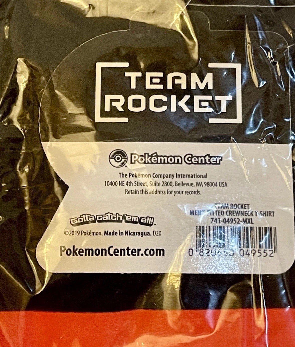 Pokémon Center Team Rocket (Adult XL) T-shirt 2019 New with Tags (Sealed)