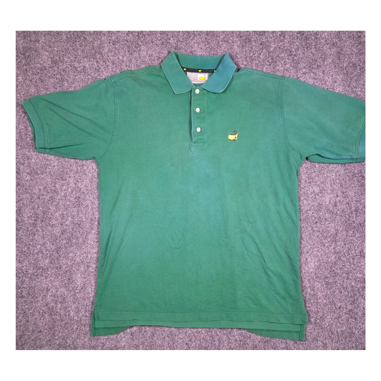 Vintage Slazenger Augusta National Golf Polo Mens Large Green Masters Tournament
