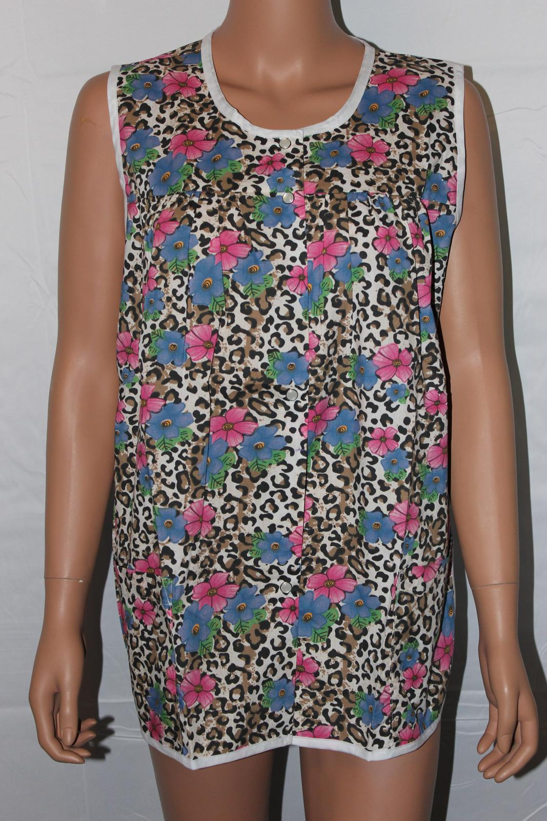 NEW – EASY ESSENTIALS SNAP FRONT SMOCK COBBLER APRON ANIMAL PRINT FLORAL M L XL