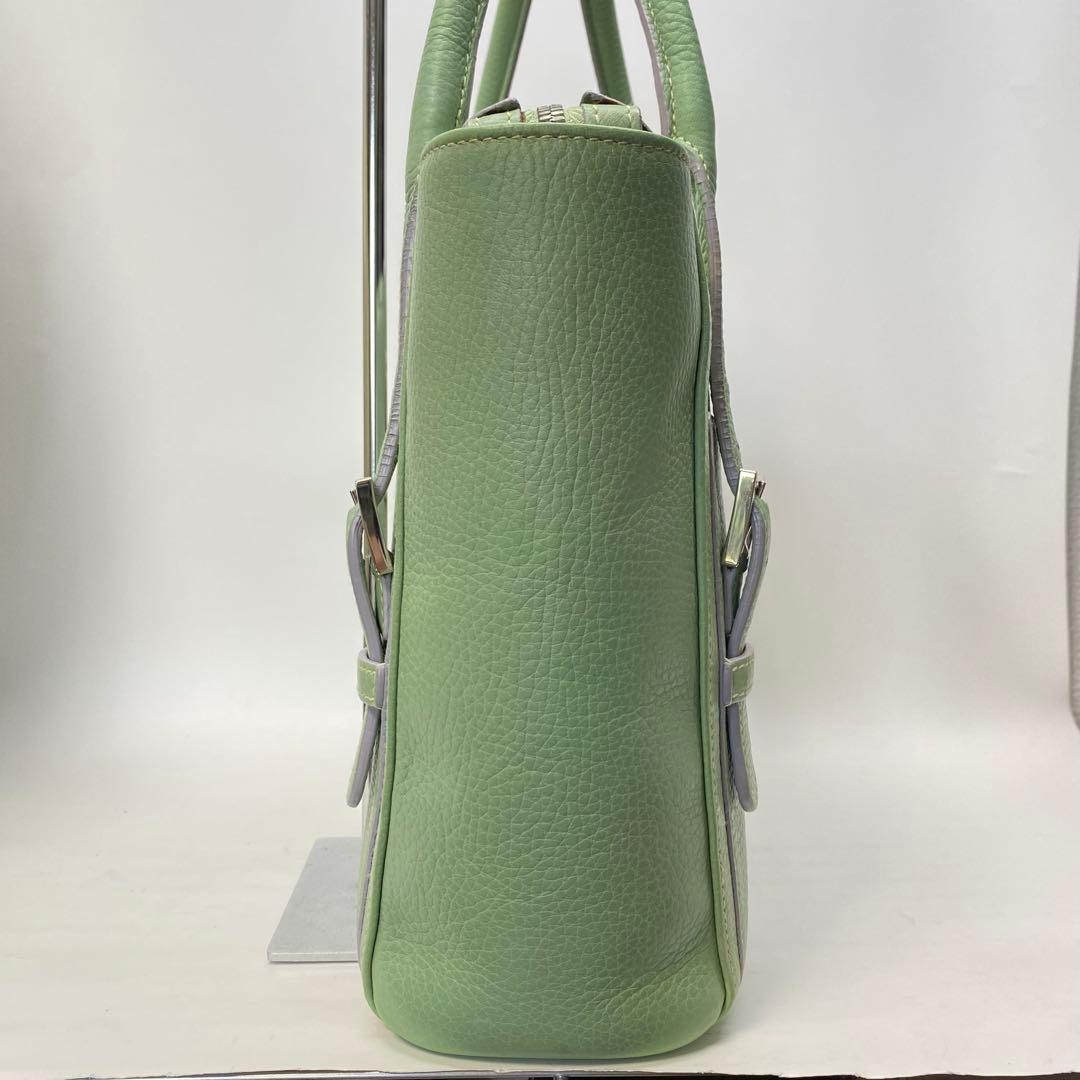 LOEWE Cenda Tote Bag Leather Handbag Green 11.4in x 9.1in x 4.3in Shoulder Bag