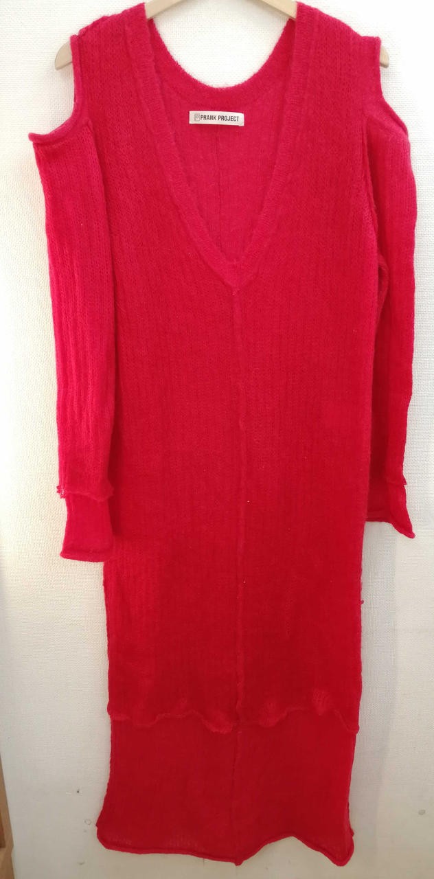 Reversible Knit Dress Women’s Large Red 45in Casual Fashion 114cm