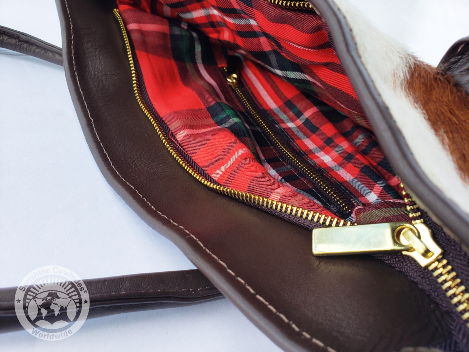 Handbag Cowhide – Brown and White – Cowhide Leather Bag