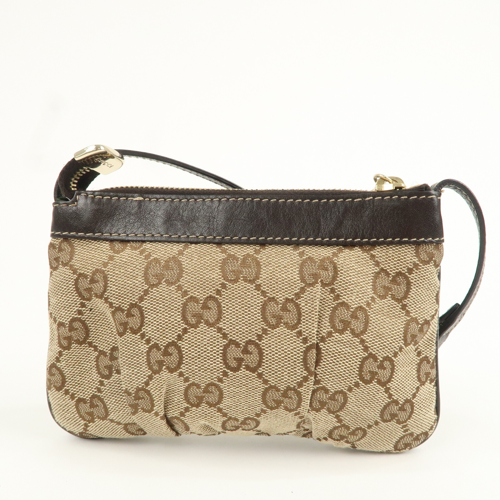 GUCCI Interlocking G GG Shoulder Bag Canvas Leather 212216 Auth Used