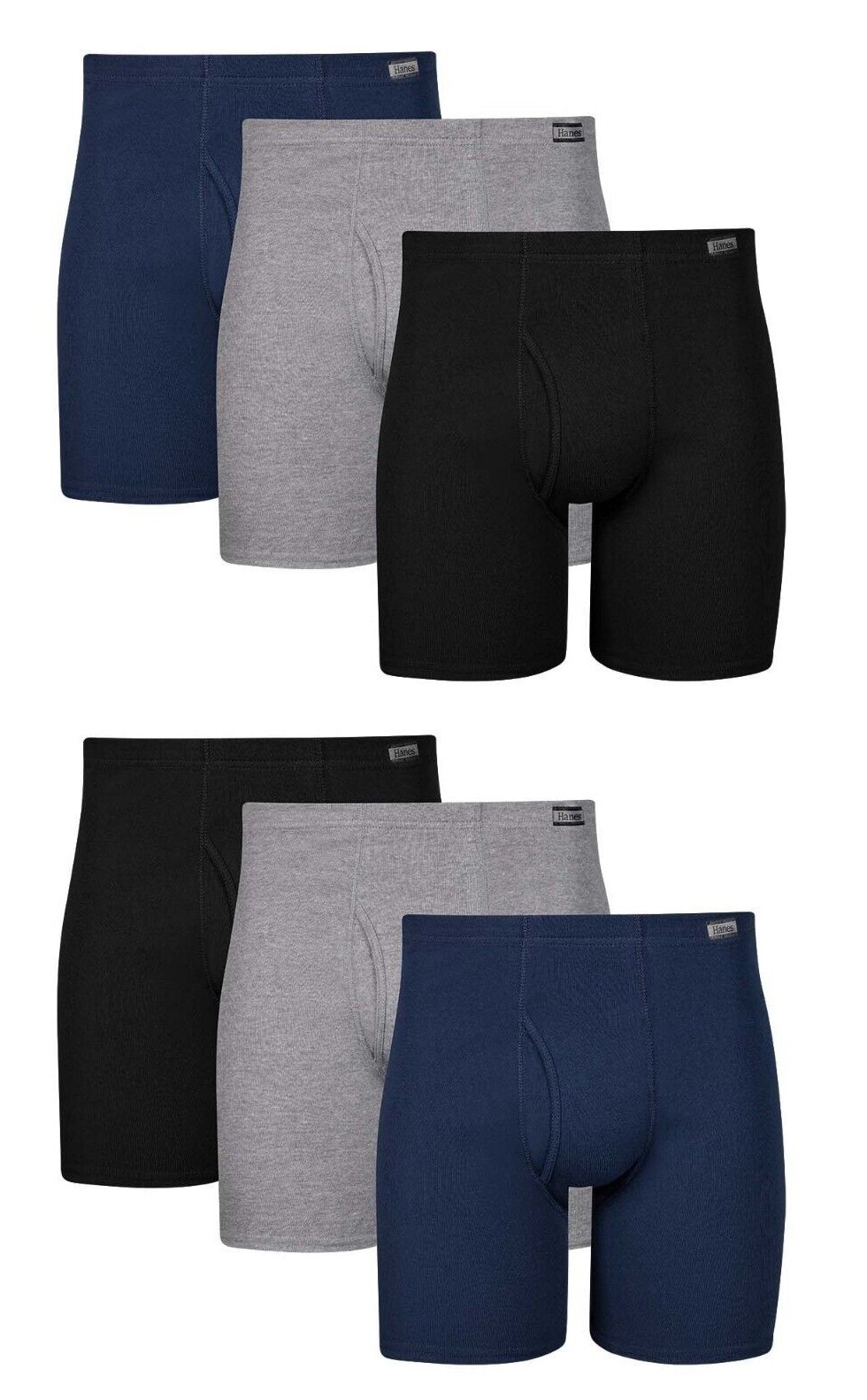 Hanes® Comfort Soft Covered Waistband Boxer Briefs 3 or 6 Pack, Sizes S-3XL