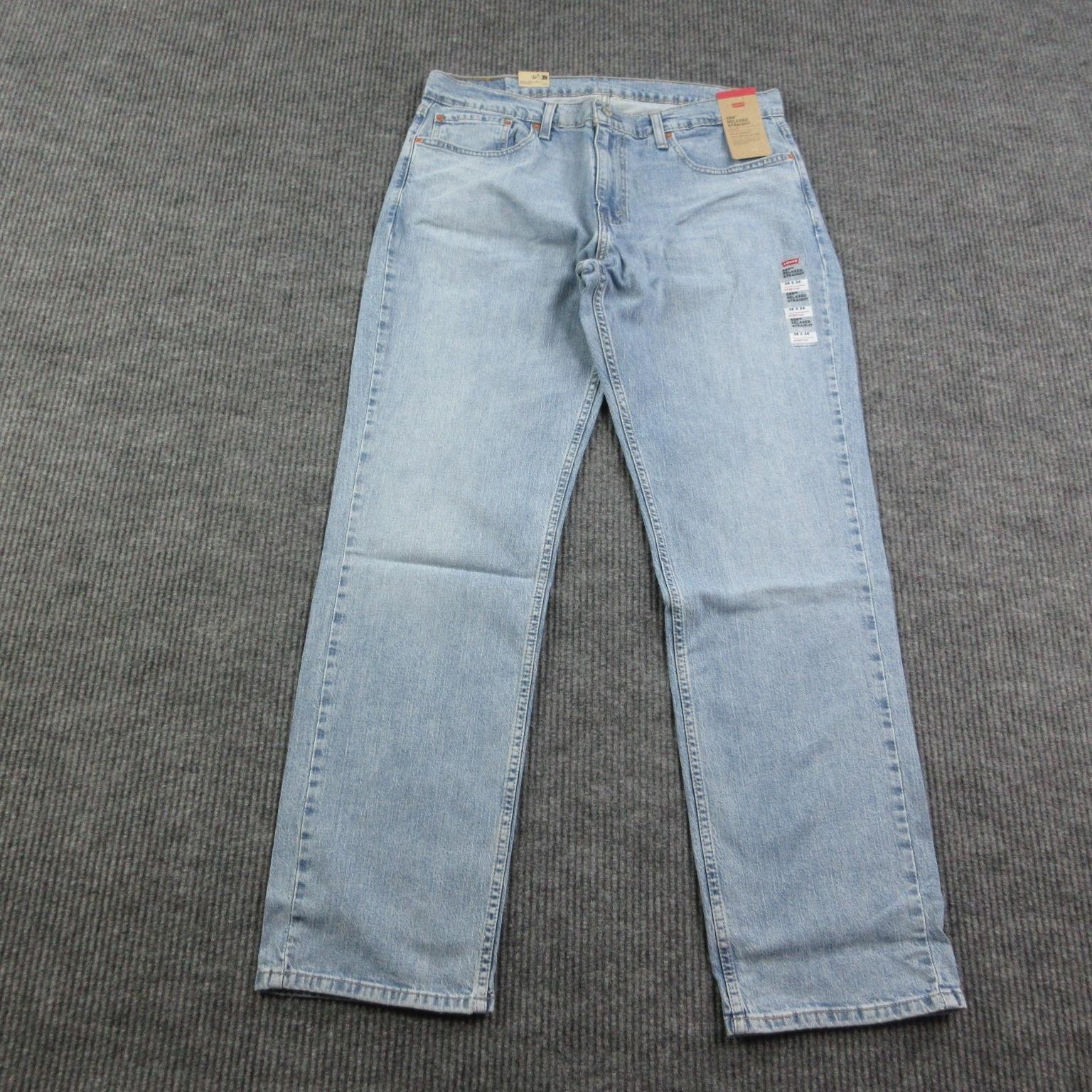 Levi’s 559 Jeans Mens 36×34 Blue Relaxed Straight Light Wash Denim 36×33.5* NWT