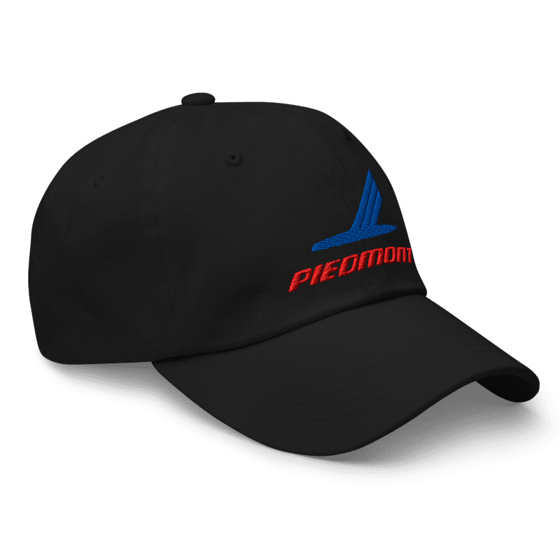 Piedmont Airlines Embroidered Logo Inspired Black Color Classic Dad Hat