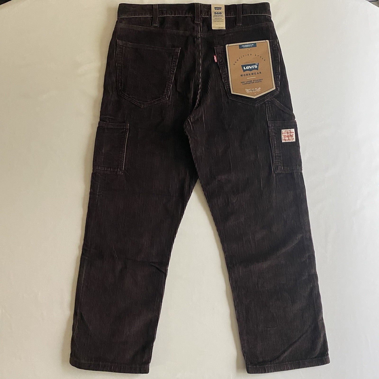 Levis 568 Loose Fit Corduroy Carpenter Pants Mens 31×32 Utility Work Skater Y2K