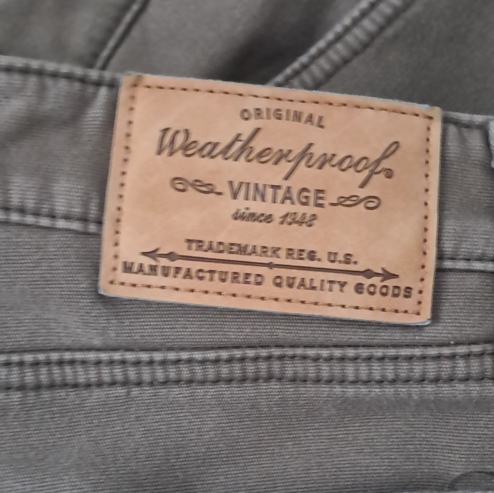 Weatherproof Men’s Olive Fleece-Lined Pants Regular Fit Straight Leg 34W