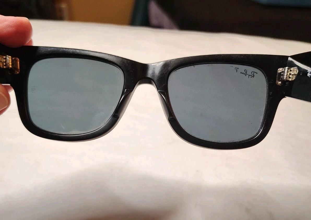 Ray-Ban RB 0840-S Mega Wayfarer Sunglasses Black/Blue