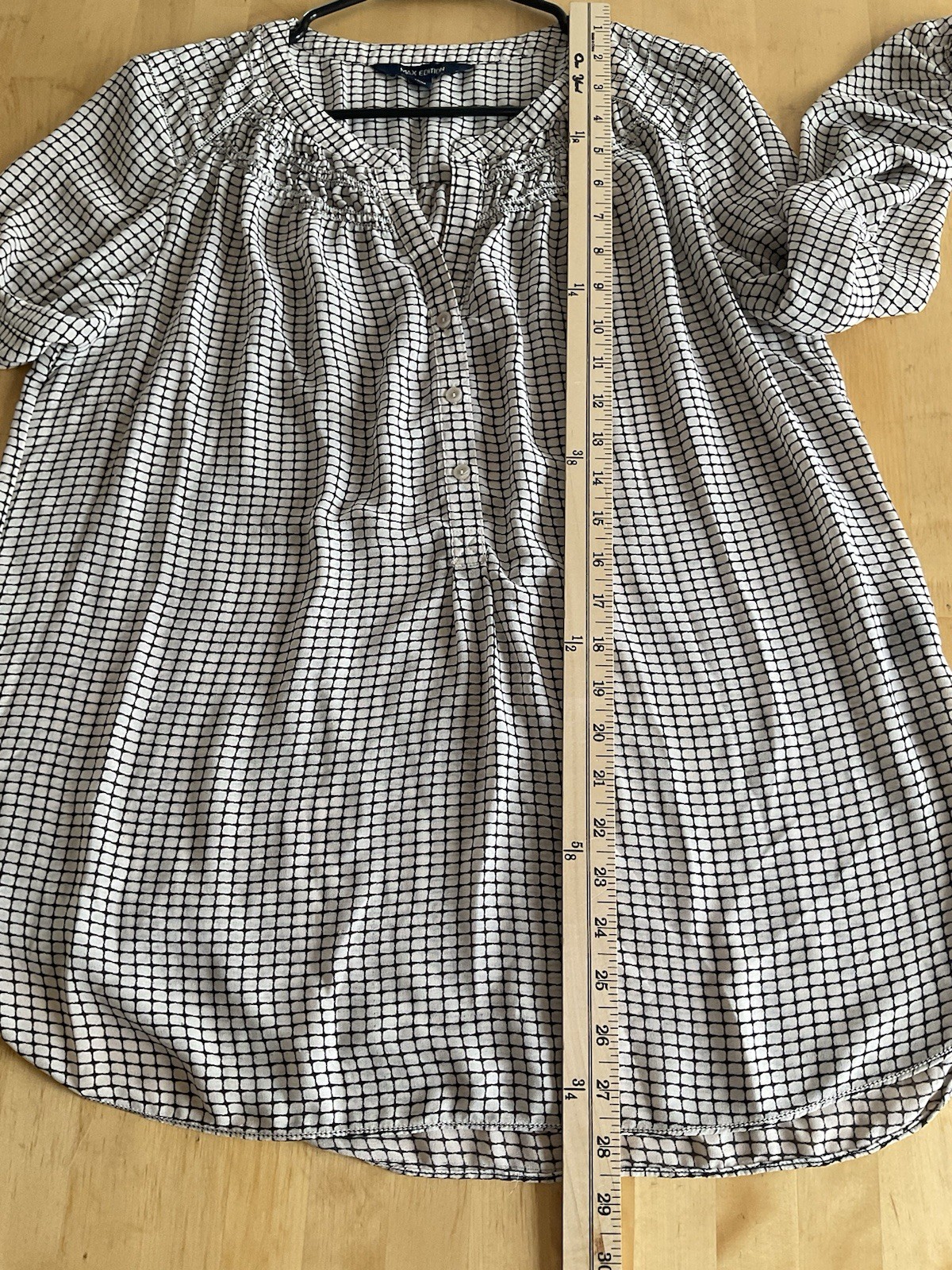 Max Edition Semi Sheer Beige Top Large Casual Relax Boho Summer