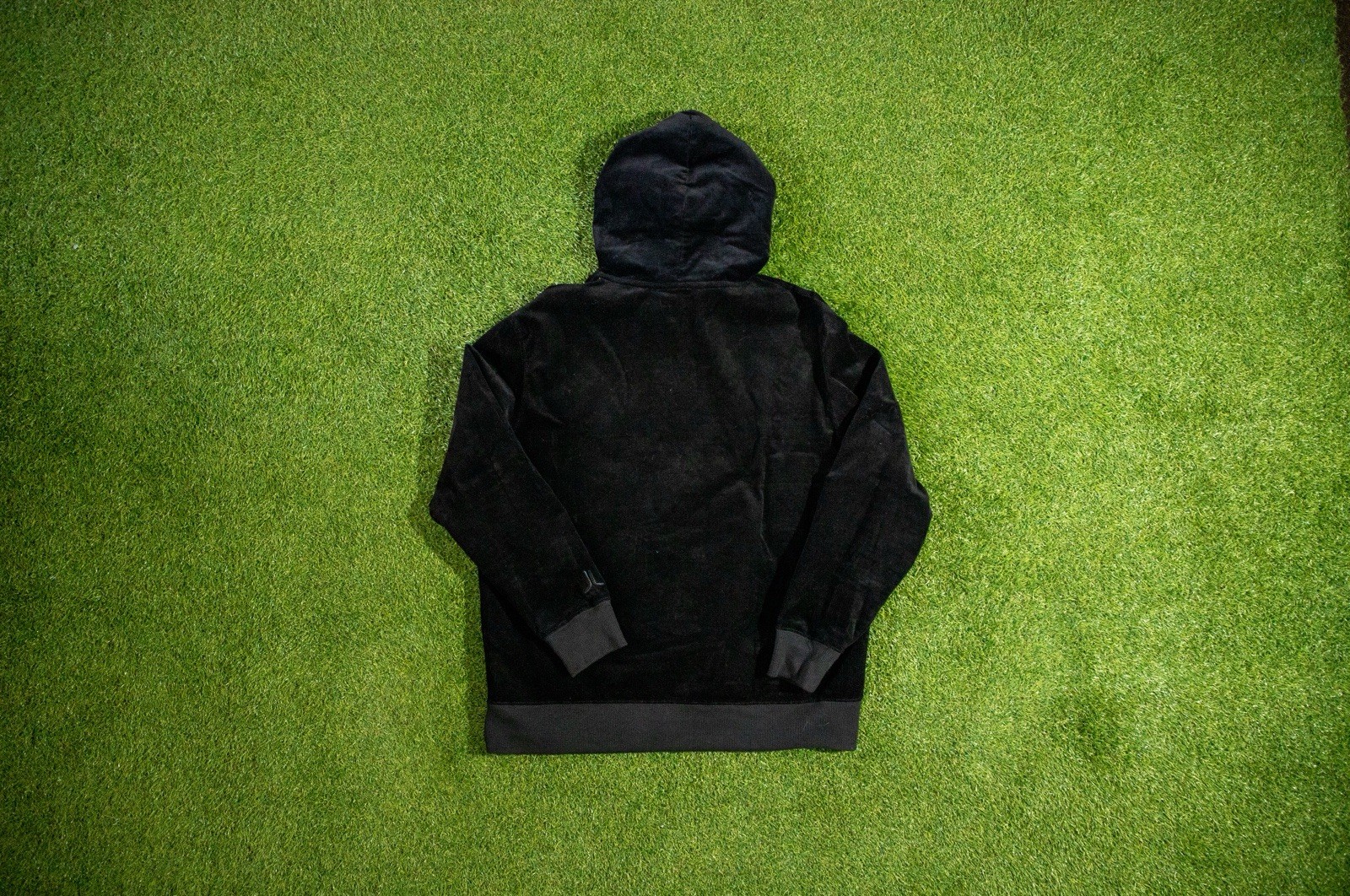 WESC Corduroy Hooded Sweater Black Size Medium