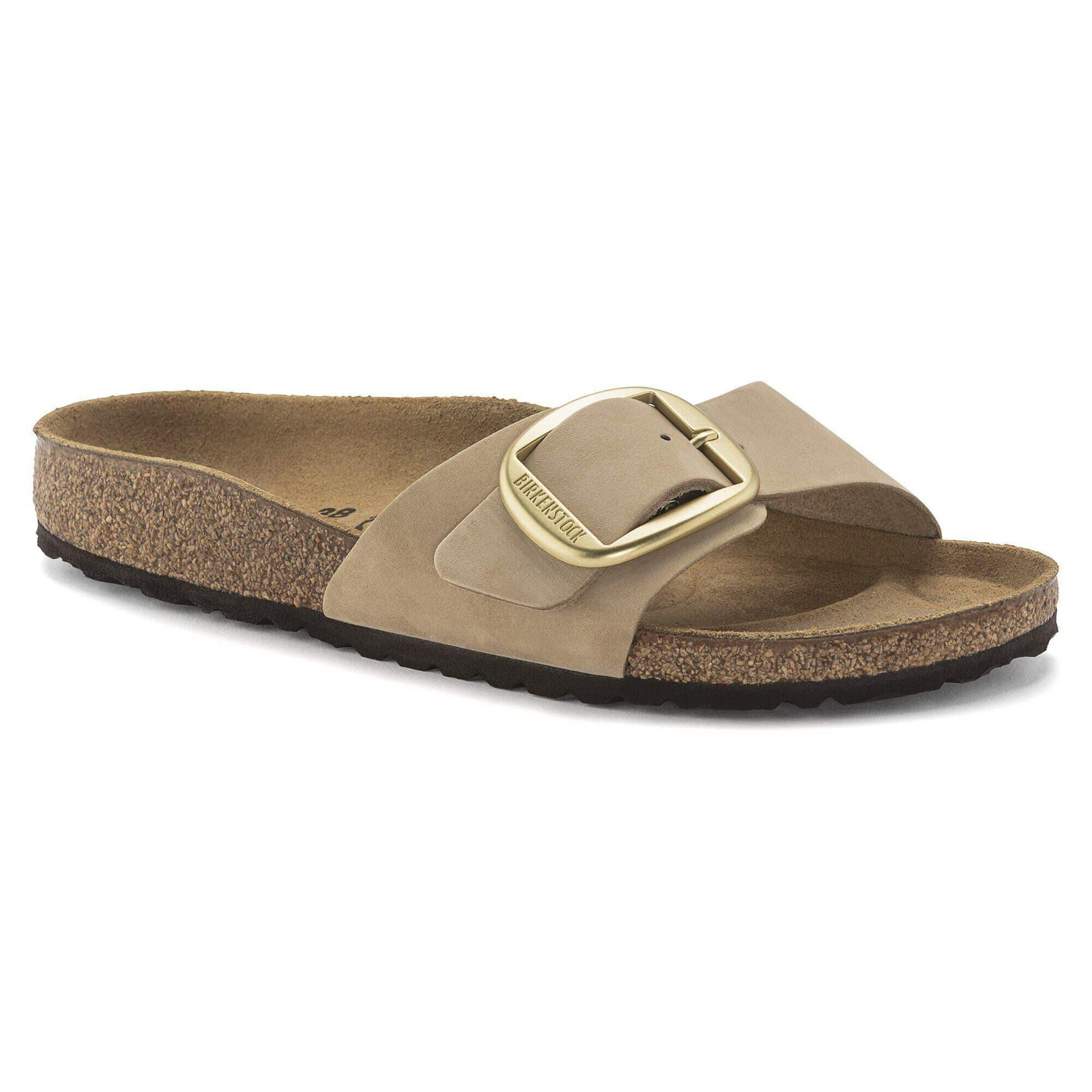 Birkenstock Madrid Big Buckle Sandcastle Nubuck Leather Sandals Women’s Shoes