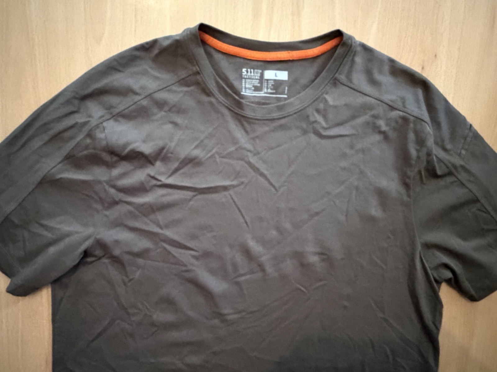 5.11 Tactical Delta Crew Top Mens Large Brown Performance T-Shirt 40169 NWT