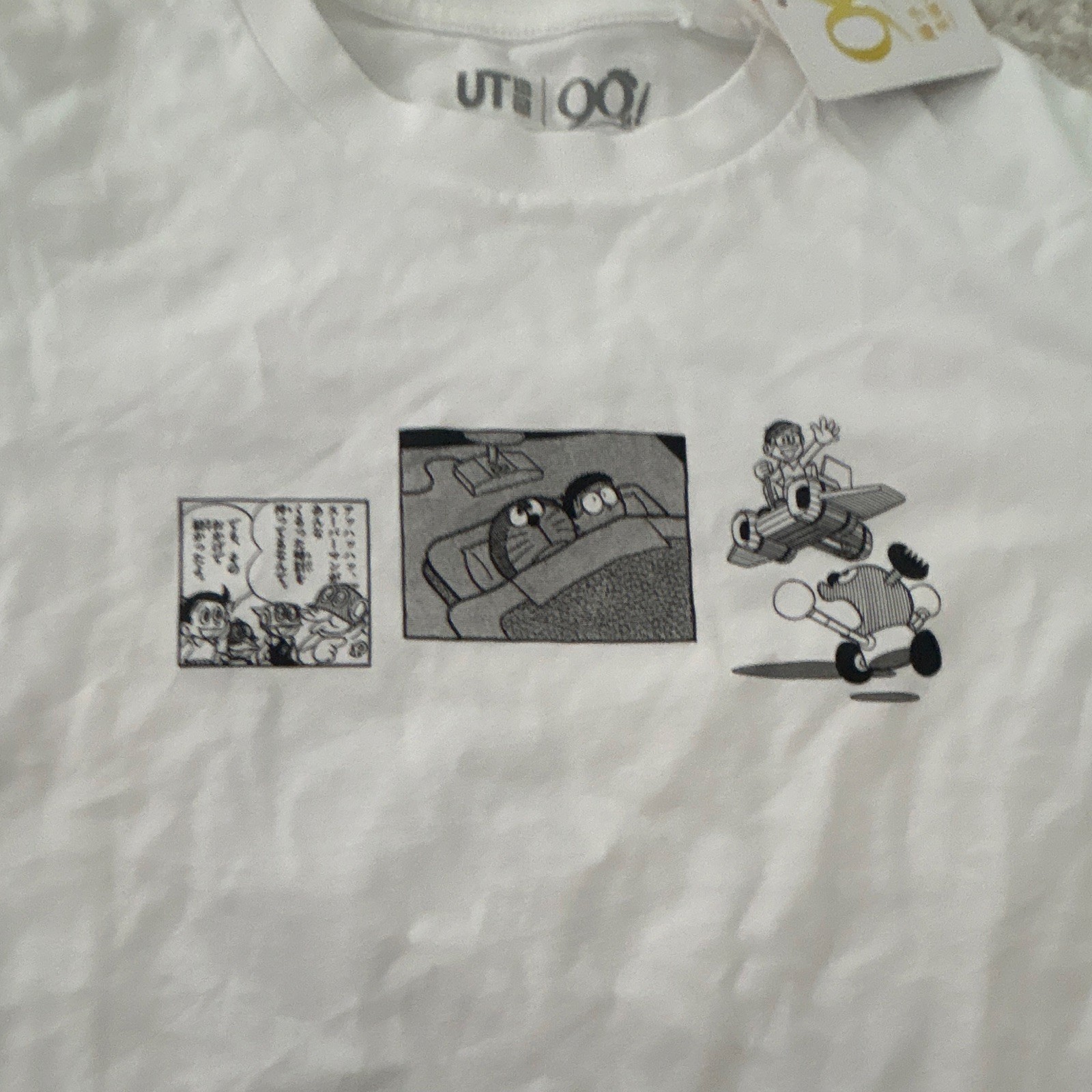 UNIQLO UT Doraemon 90th Anniversary White Crewneck T-Shirt size 120