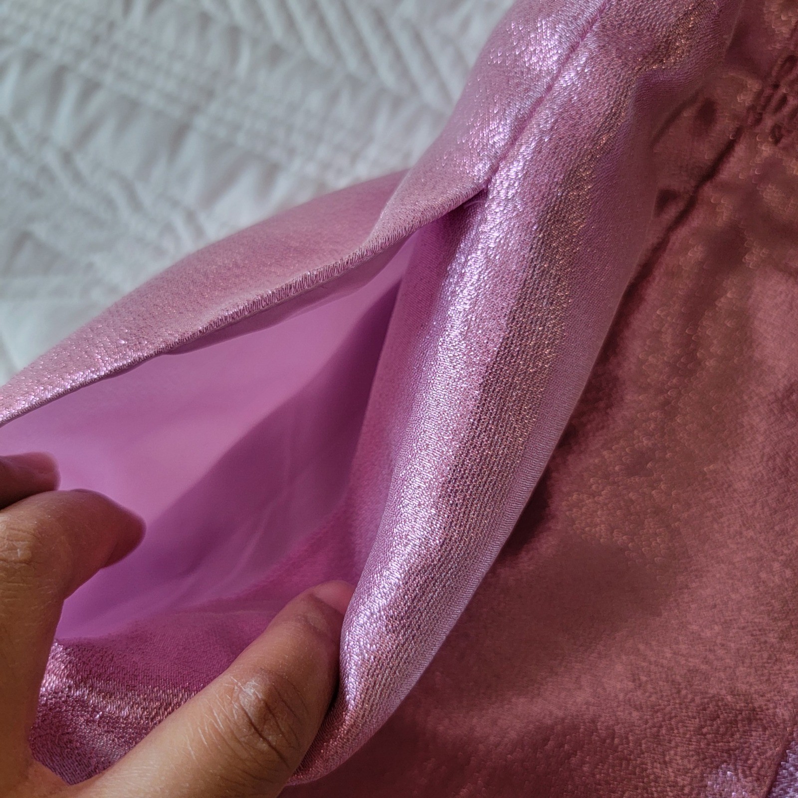 Hutch Metallic Pink One Shoulder Bow Romper Size 0 Party Cocktail Shimmer Pocket