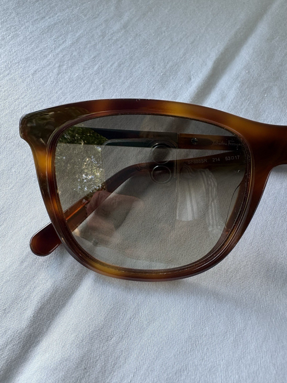 SALVATORE FERRAGAMO SF888SR TORTOISE SUNGLASSES CRYSTAL RHINESTONE TEMPLE