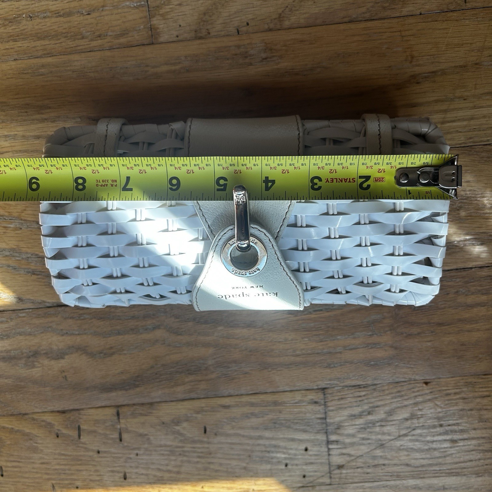 Kate Spade New York Woven White Clutch Bag Shoulder Authentic item from Japan