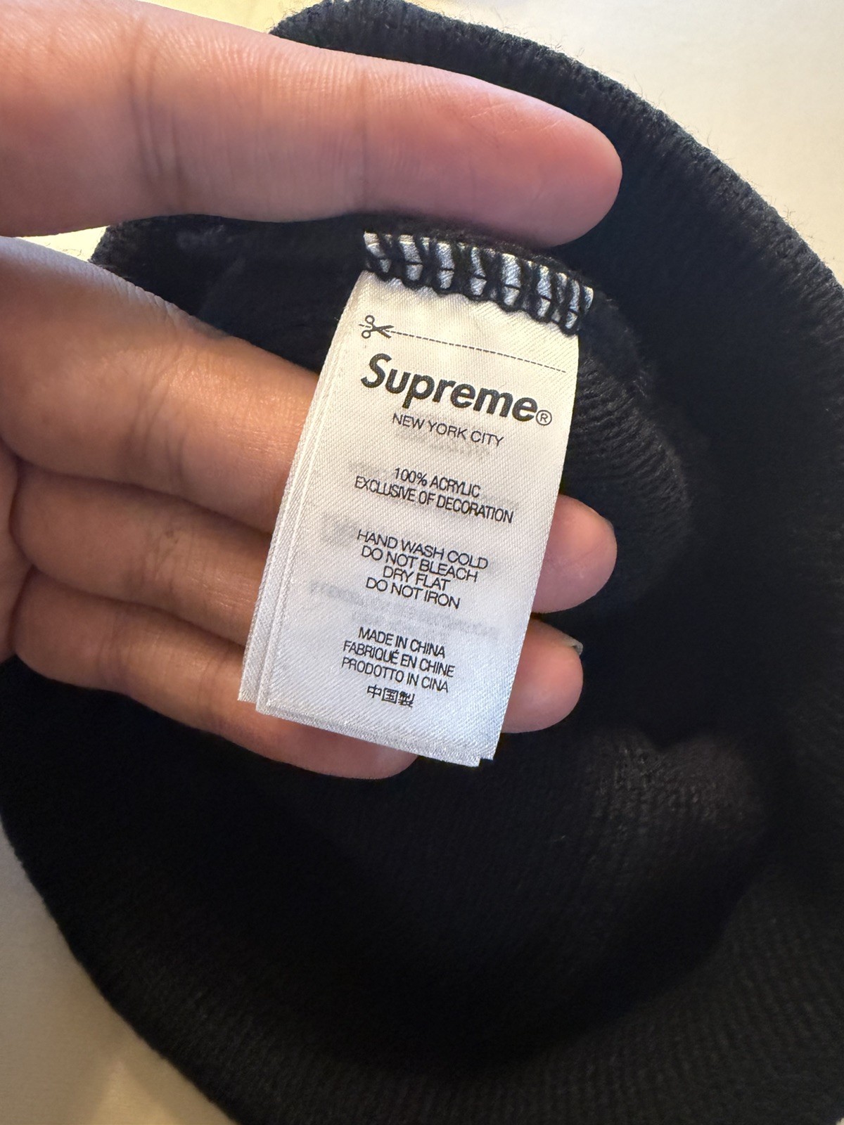NWT Supreme Wu-Tang Clan Beanie OS black FW25 FREE SHIPPING!