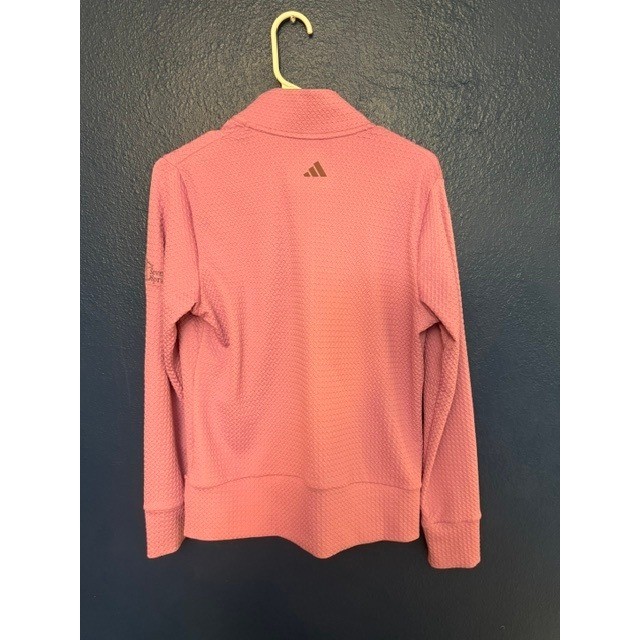 Adidas Womens Lilac Textured Waffle Knit Full Zip Jacket Seven Springs SZ M (A)