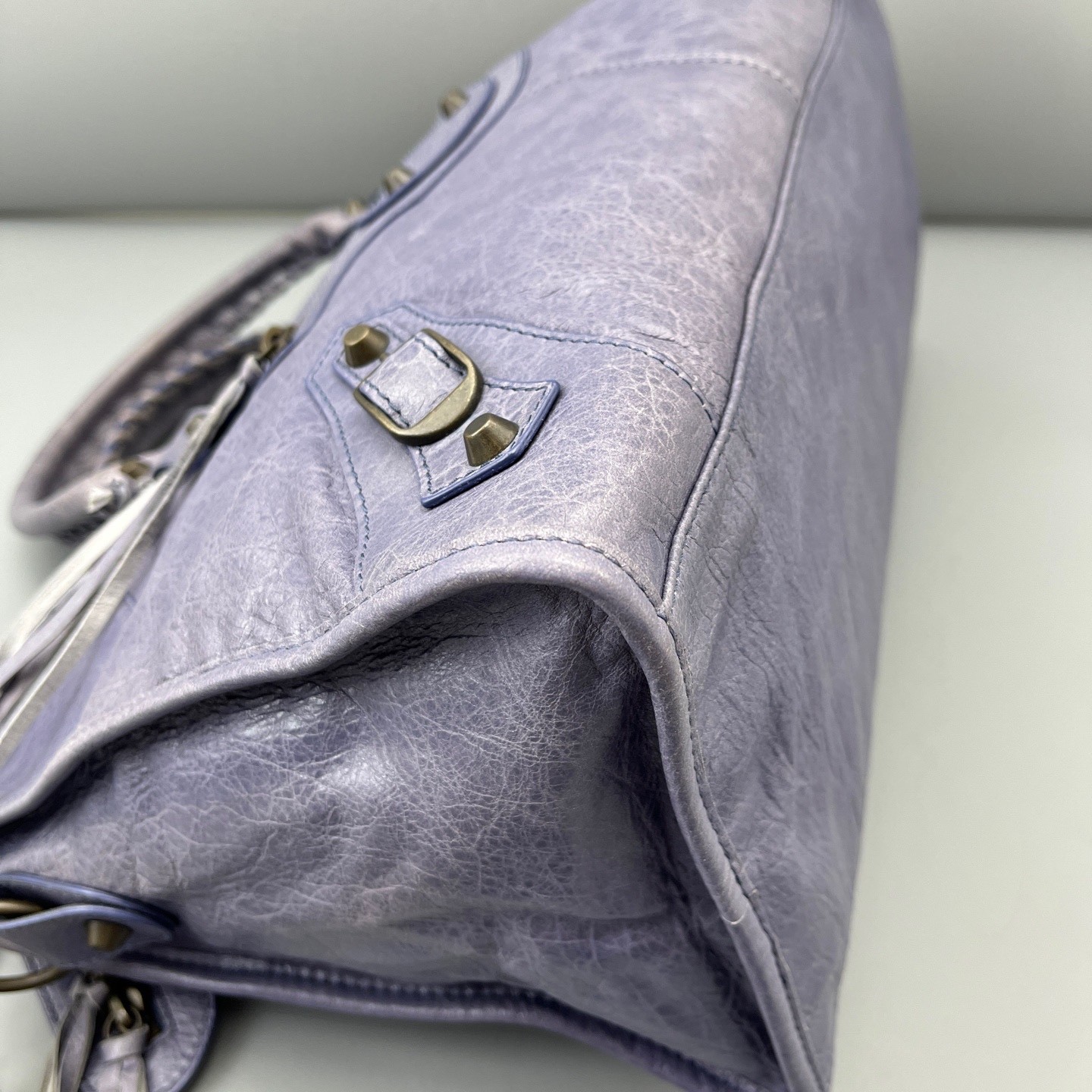 Balenciaga Pre-Owned Authentic Luxury Handbag Purple 42*22*17cm