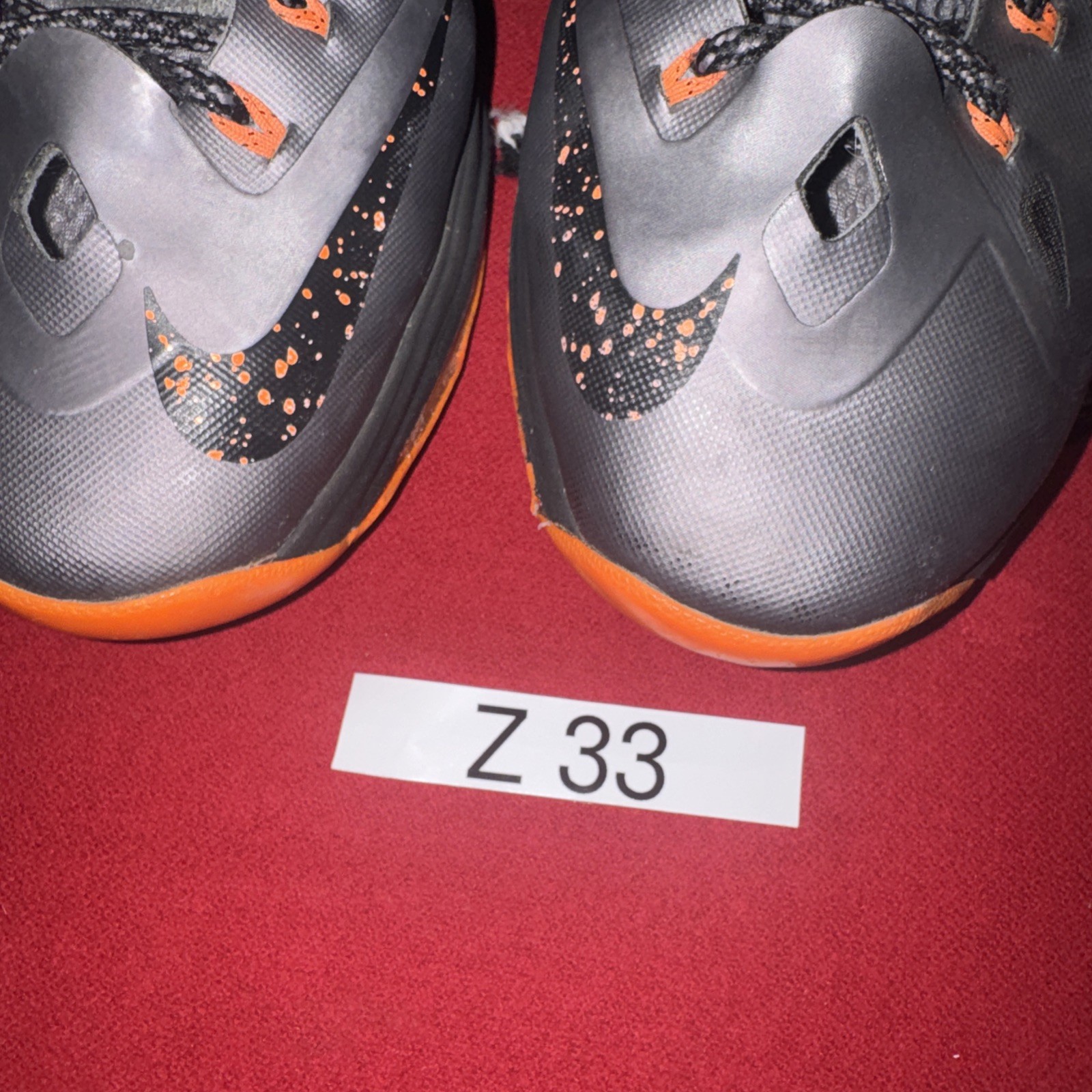 Nike LeBron 10 X Lava Grey Black Orange Sneakers Mens (no Size Tag) Please Read