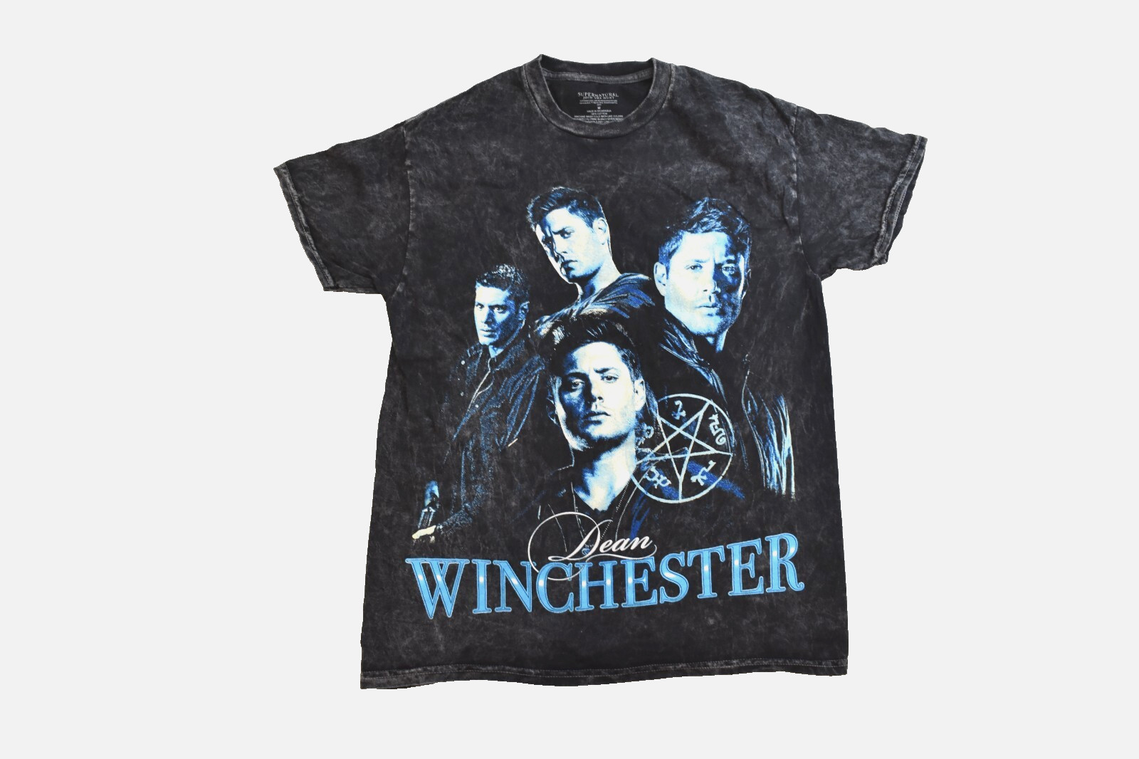 Supernatural Juniors Dean Winchester Collage Boyfriend Fit Shirt New Medium