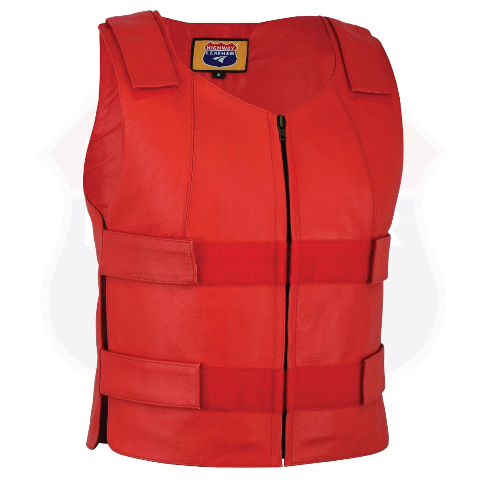 HL11643 Men Bullet Proof style Leather Motorcycle Vest-bikers Club Tactical Vest