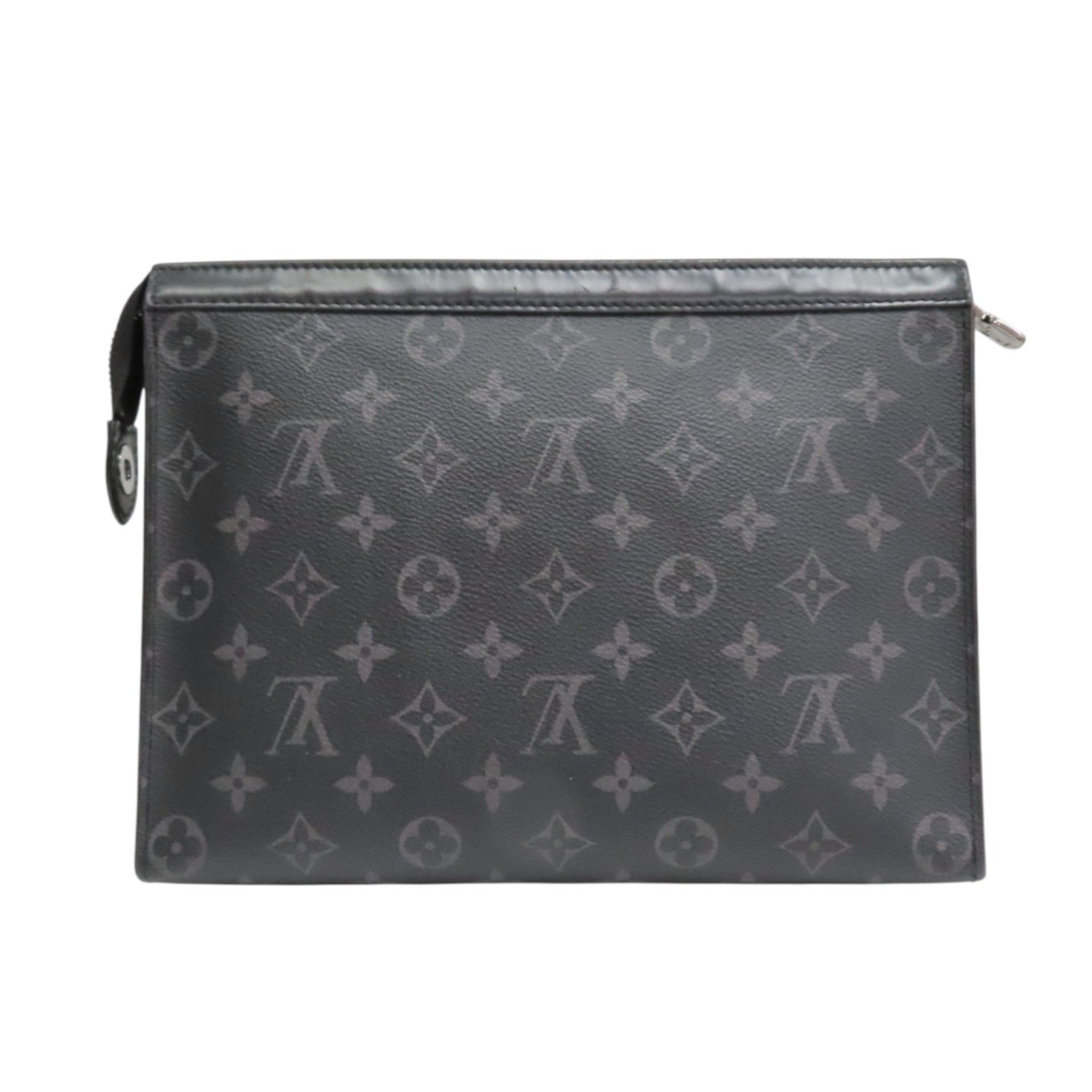 LOUIS VUITTON Pochette Voyage MM Cltuch Bag Monogram Eclipse Black M61692