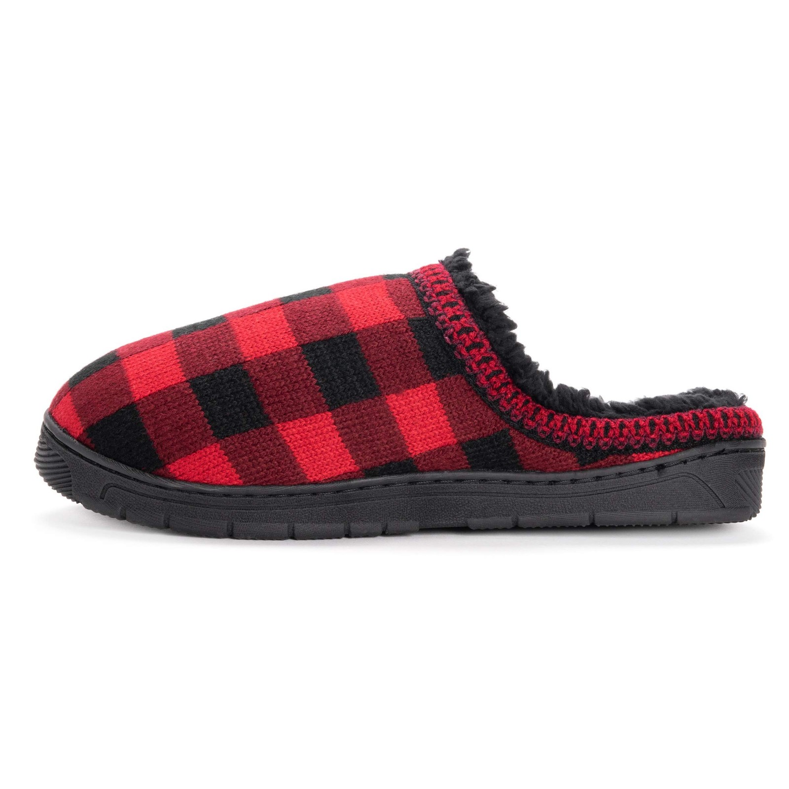 MUK LUKS Men’s Gabriel Clog Slippers Small Red/Black