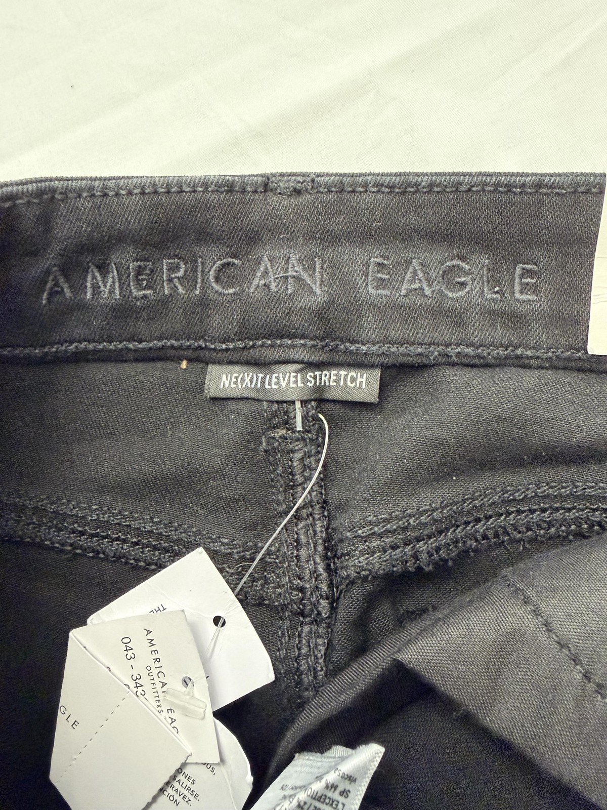 American Eagle Outfitters Jegging Jeans Womens 4 Black Hi-Rise Distressed 27×29