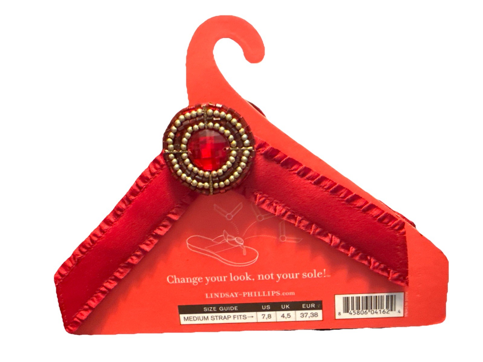 Lindsay Phillips Switchflops Interchangeable Straps Beverley Red Bead Sz M NEW