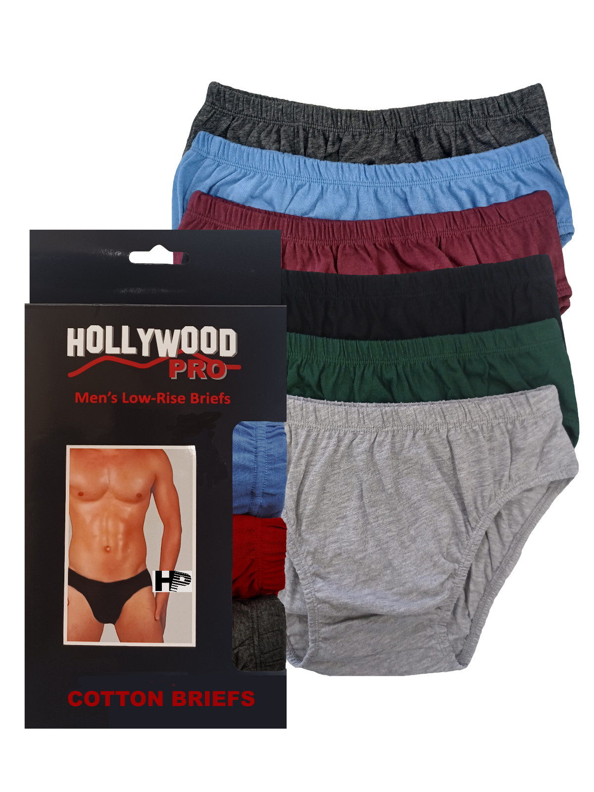 6 PIECES BIKINI SOLID COTTON UNDERWEAR LOW RISE BIKINI BRIEF AMERICAN SIZE