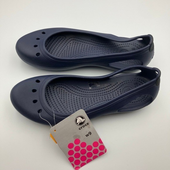 Crocs Womens Ballet Flats Kadee size 9 Navy Blue *NWT*