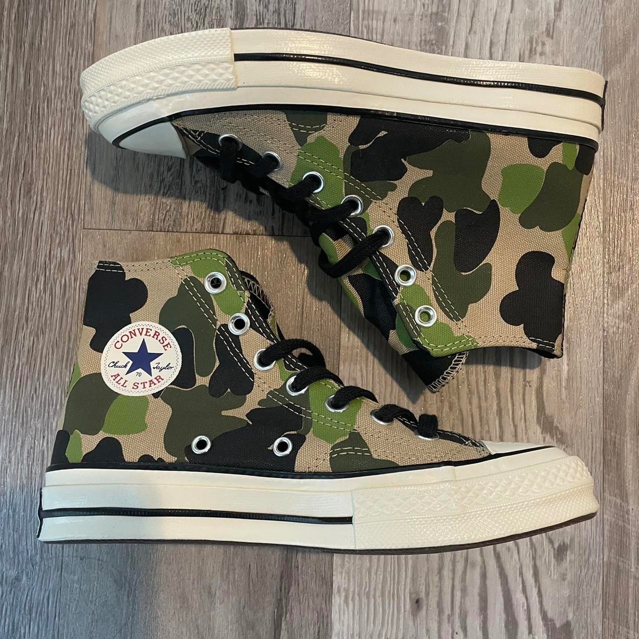 M4/W6 Converse Chuck 70 Archive Duck Camo Hi Top Sneakers
