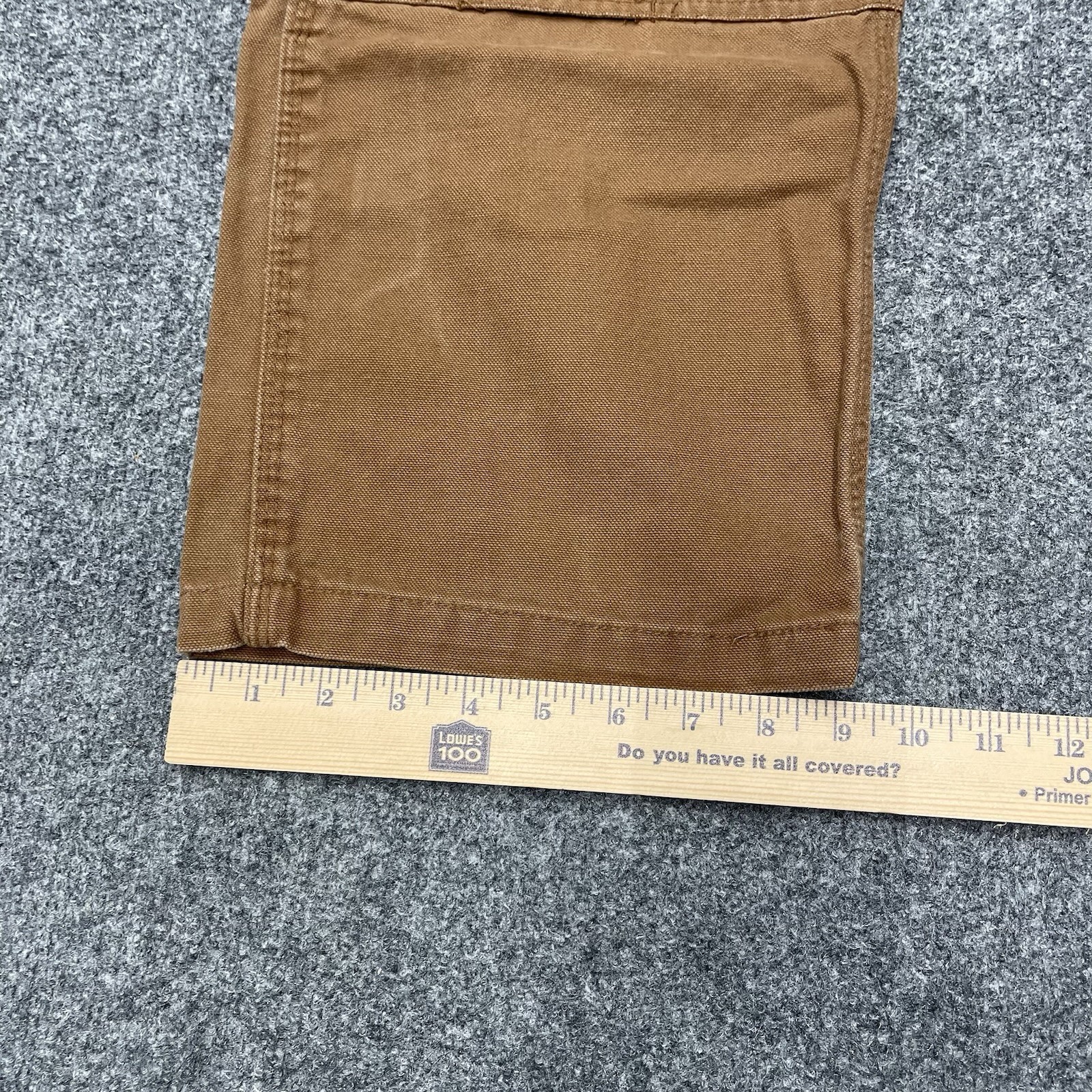 Key Carpenter Work Pants Men 42×30 Brown Duck Canvas Double Knee