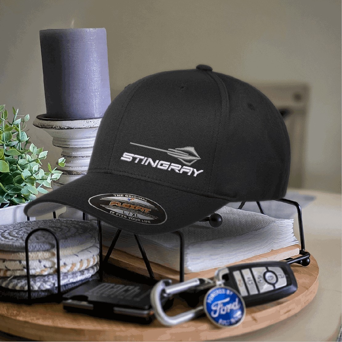 Corvette Stingray – Custom Made-to-Order Embroidered Flexfit or Snapback Hat