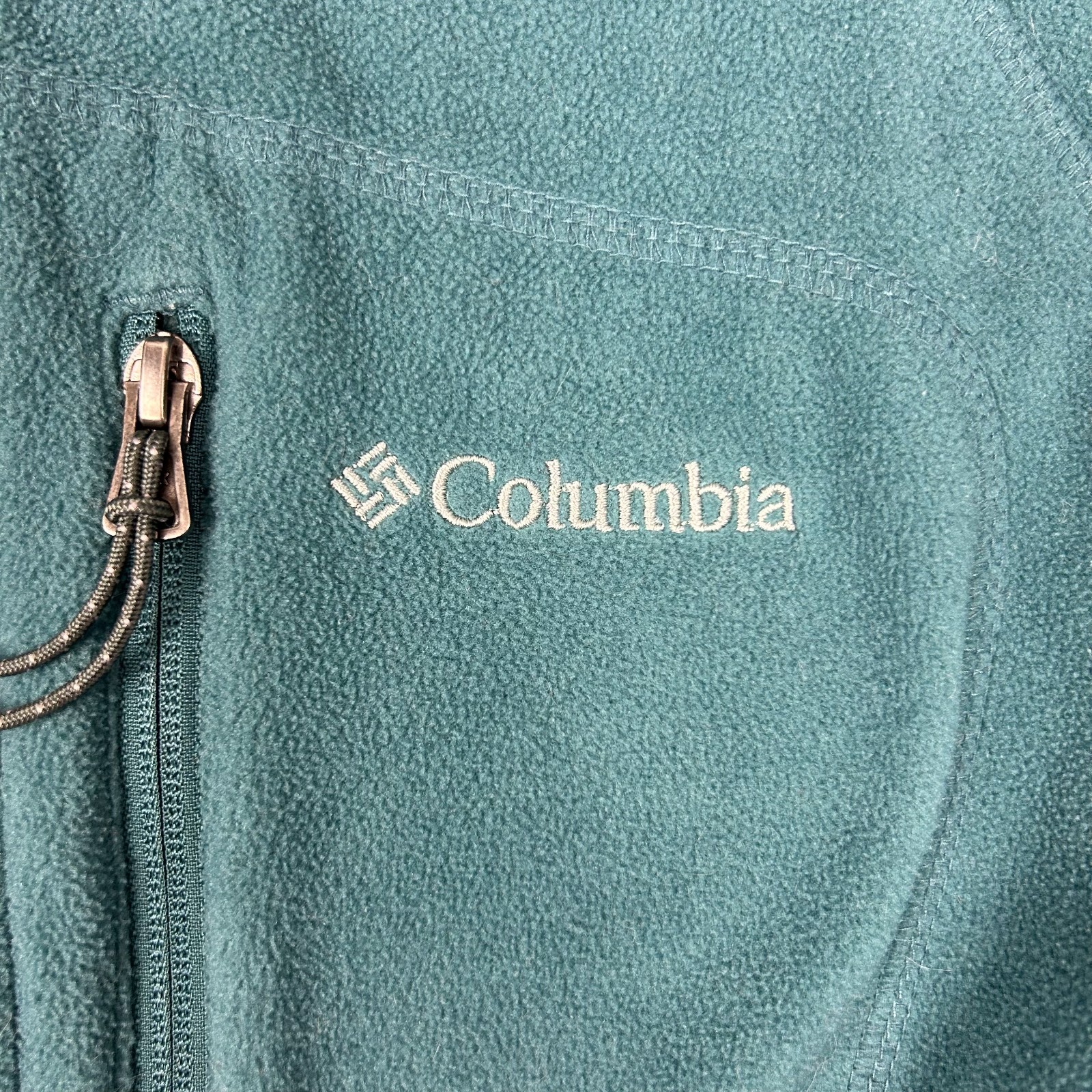 Columbia Interchange Fast Trek II Fleece Jacket Mens Medium Blue Thumb Loops